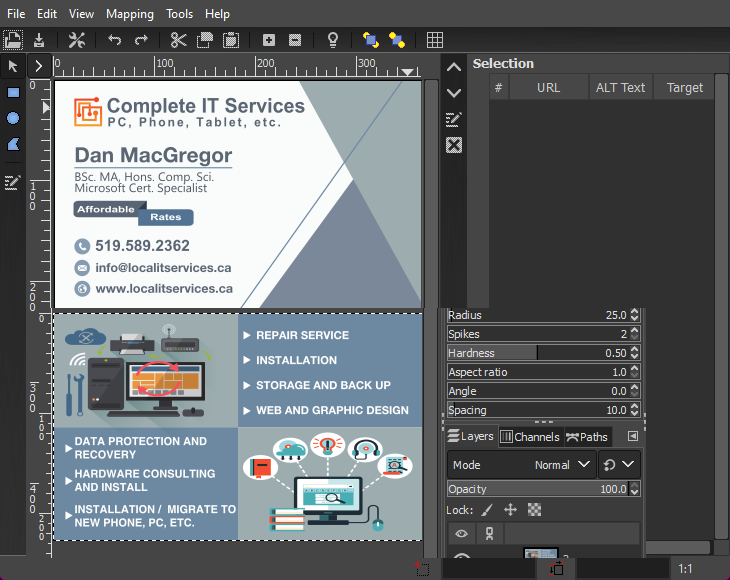 Business card design